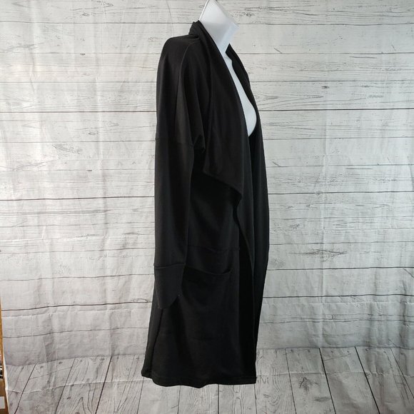 Pebble and Stone Womens Cardigan Sz Small Black Open Front Long Sleeve - Picture 3 of 7